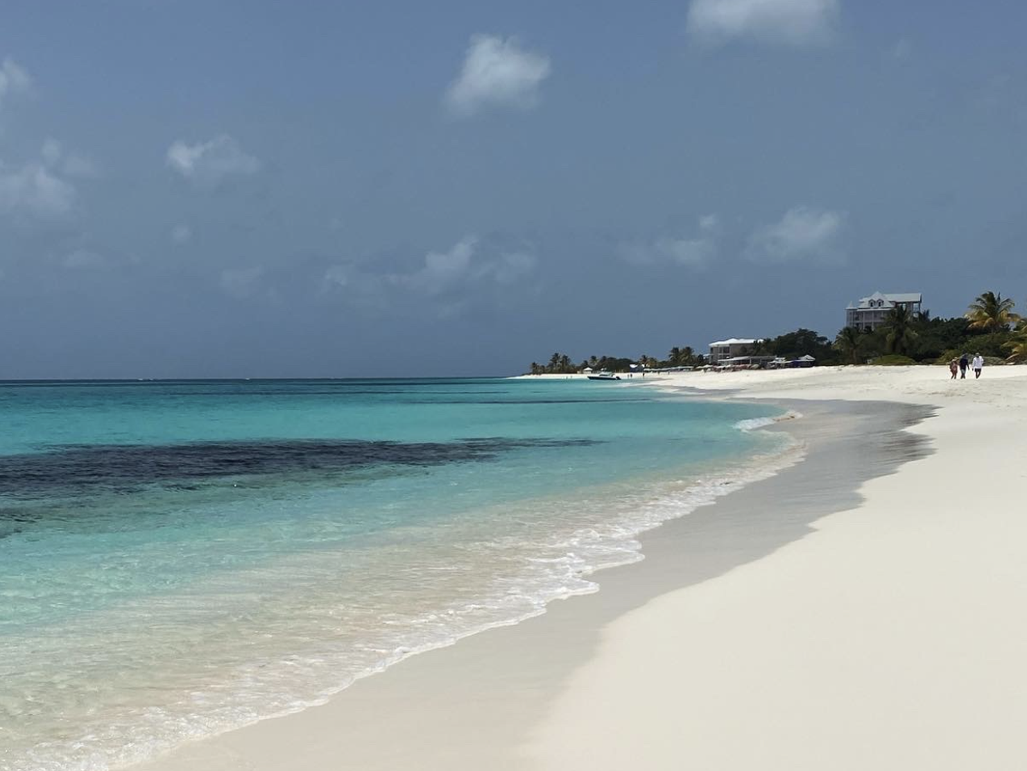 Beautiful white sand beach and turquoise Caribbean water in Anguilla